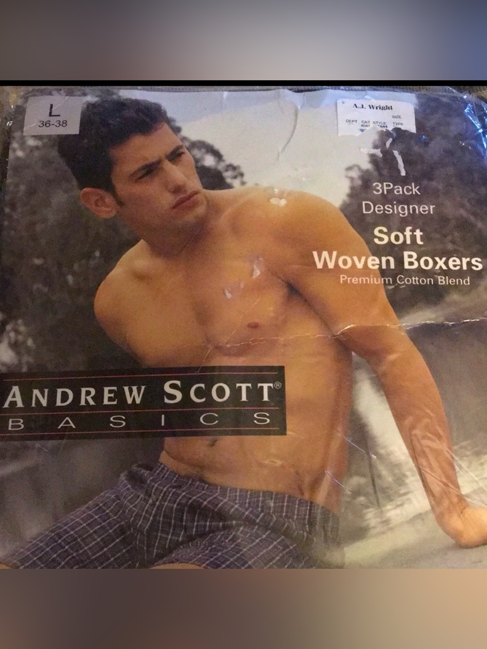 Andrew Scott (three in package) size large soft woven boxers
